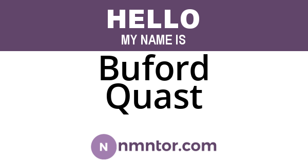 Buford Quast