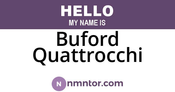 Buford Quattrocchi