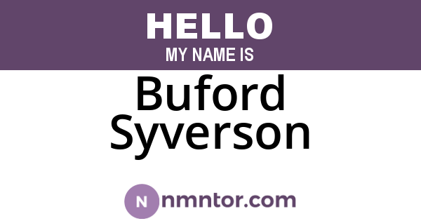 Buford Syverson