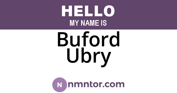 Buford Ubry