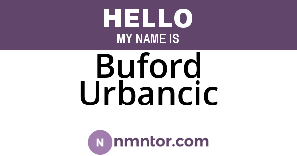 Buford Urbancic