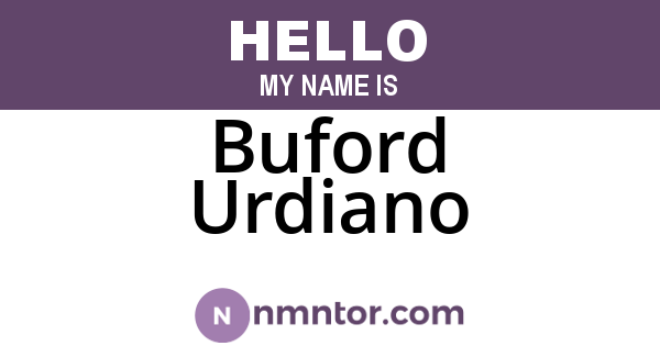 Buford Urdiano