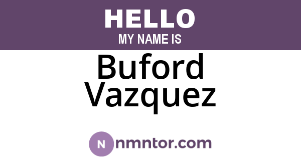 Buford Vazquez