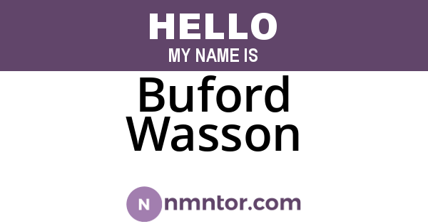 Buford Wasson