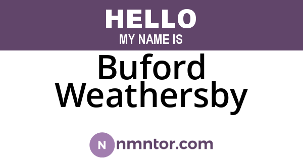 Buford Weathersby