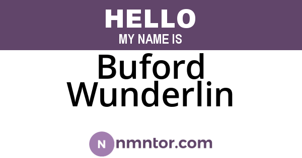 Buford Wunderlin