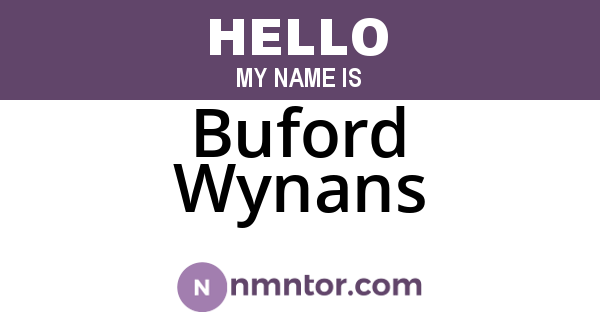 Buford Wynans