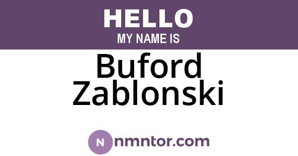 Buford Zablonski