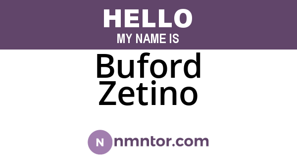 Buford Zetino