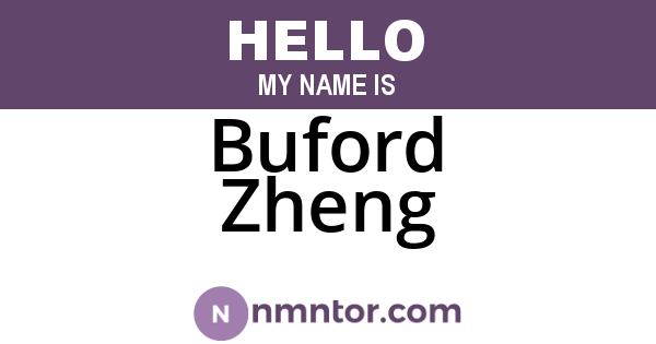 Buford Zheng