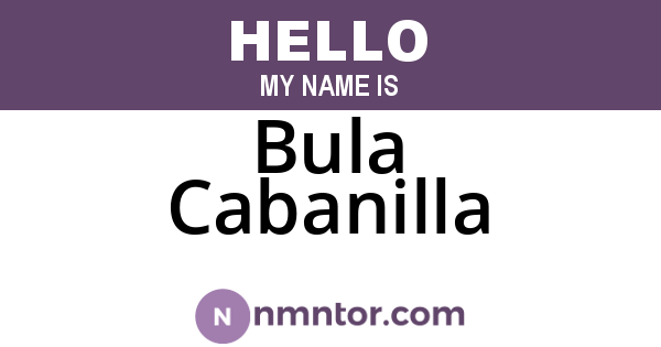 Bula Cabanilla