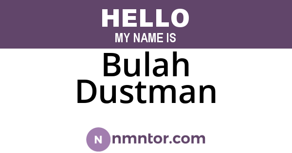 Bulah Dustman