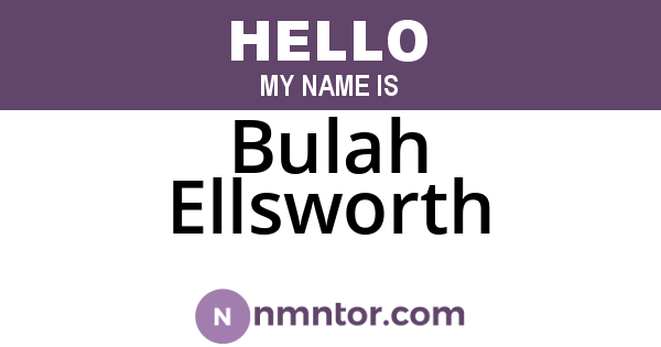 Bulah Ellsworth