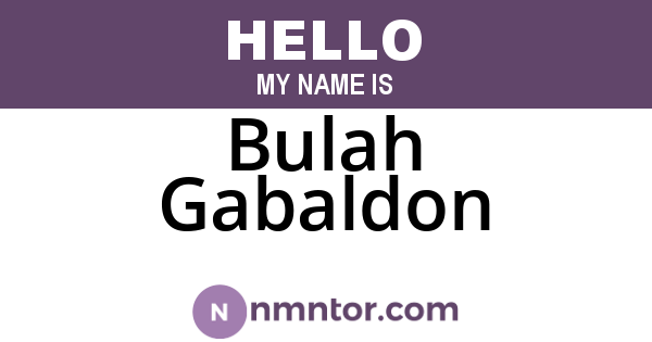 Bulah Gabaldon