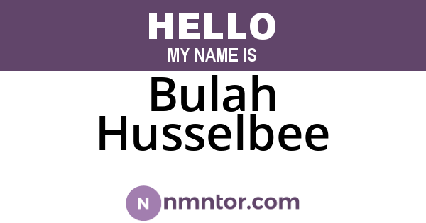 Bulah Husselbee