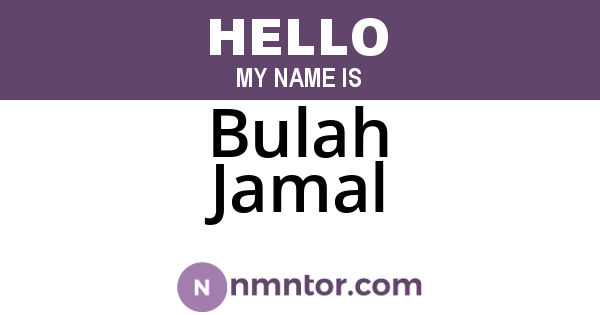 Bulah Jamal