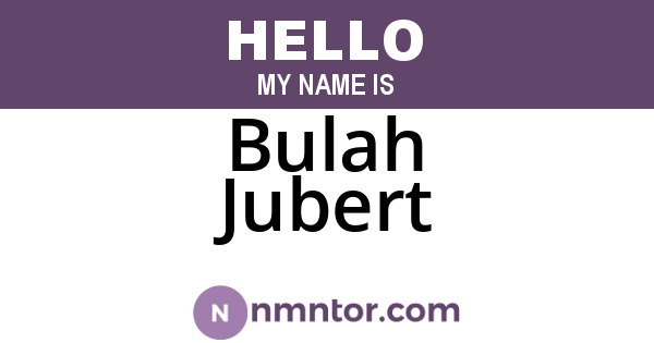Bulah Jubert