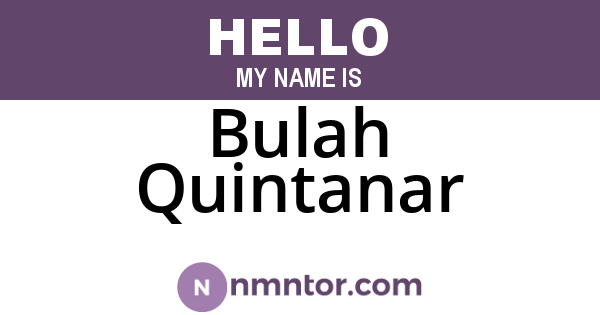 Bulah Quintanar