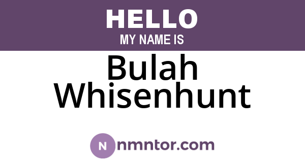 Bulah Whisenhunt