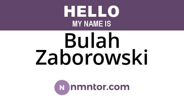 Bulah Zaborowski