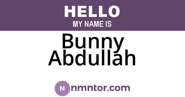 Bunny Abdullah