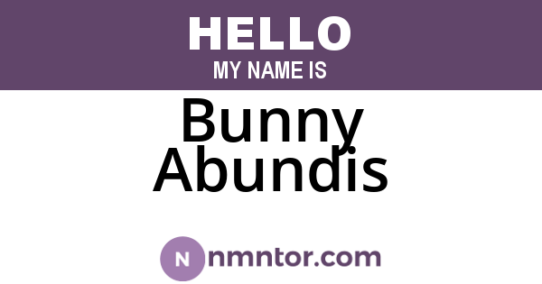 Bunny Abundis
