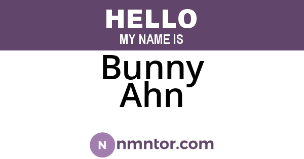 Bunny Ahn