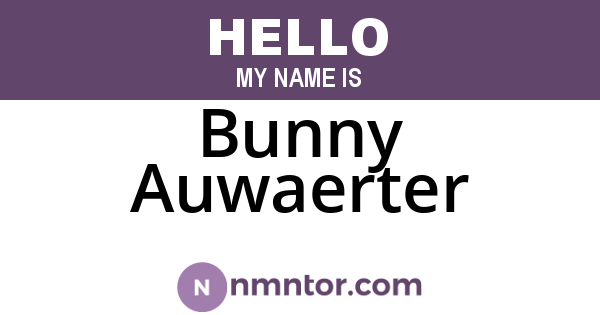 Bunny Auwaerter