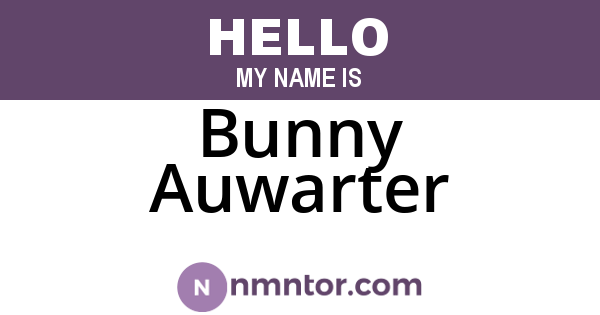 Bunny Auwarter