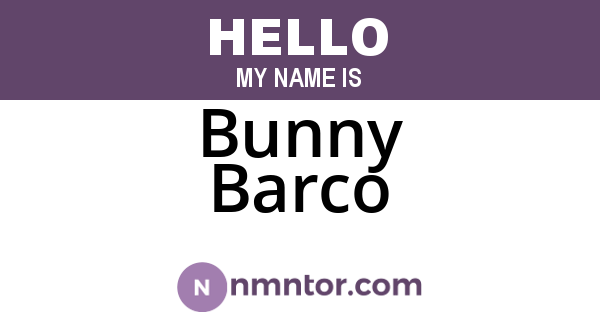 Bunny Barco