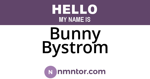 Bunny Bystrom