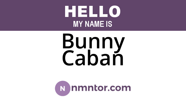 Bunny Caban