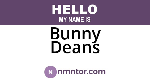 Bunny Deans
