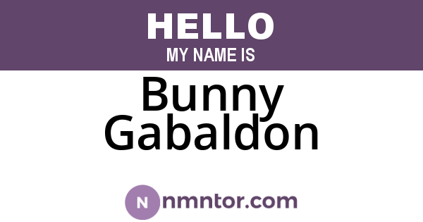 Bunny Gabaldon