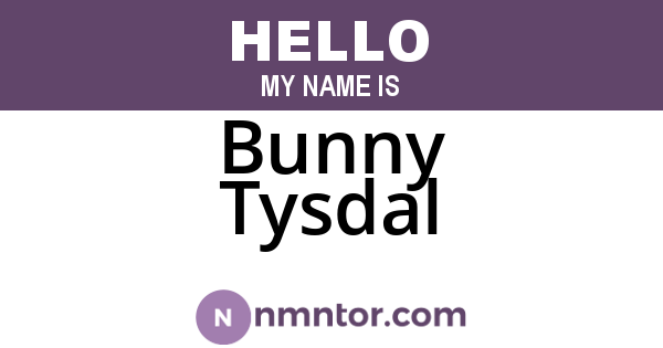 Bunny Tysdal