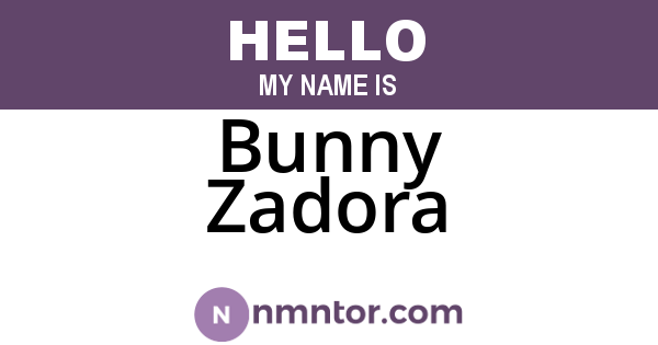 Bunny Zadora