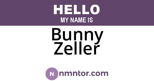 Bunny Zeller