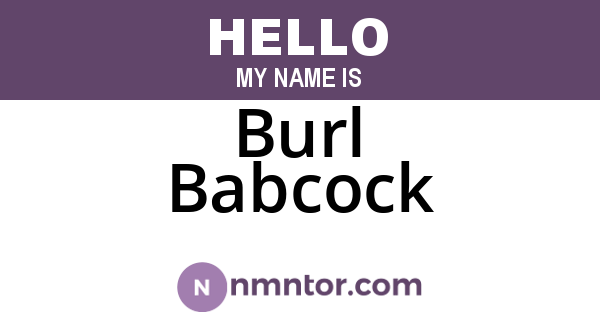 Burl Babcock