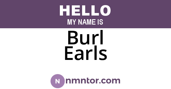 Burl Earls