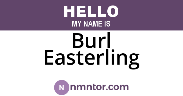 Burl Easterling