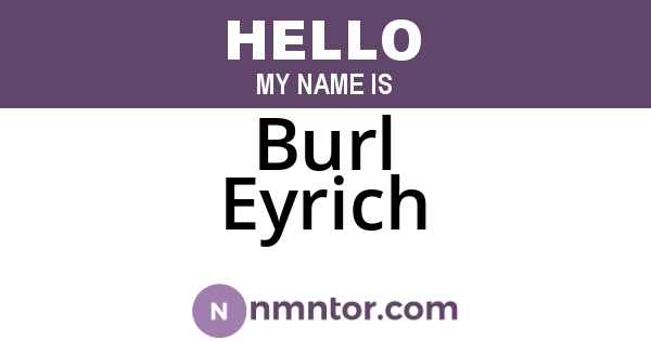 Burl Eyrich