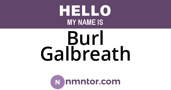 Burl Galbreath