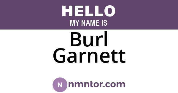 Burl Garnett