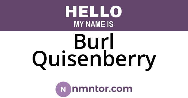 Burl Quisenberry