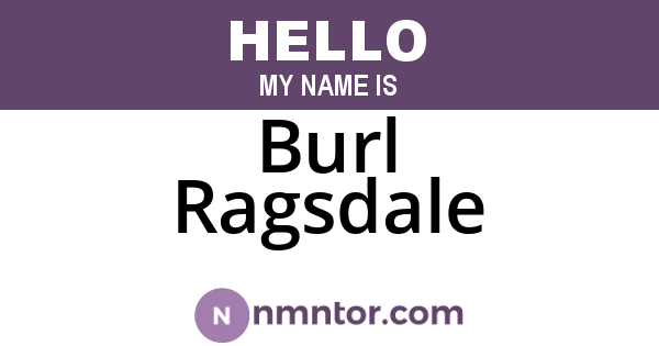 Burl Ragsdale