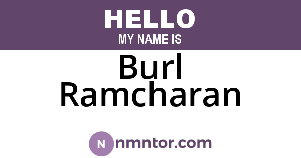 Burl Ramcharan