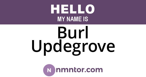 Burl Updegrove
