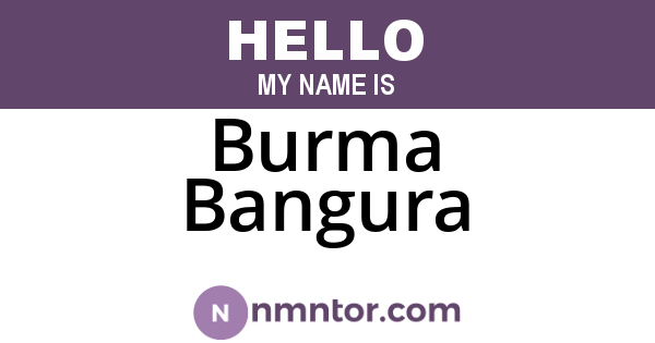Burma Bangura