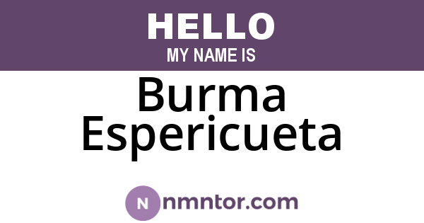 Burma Espericueta
