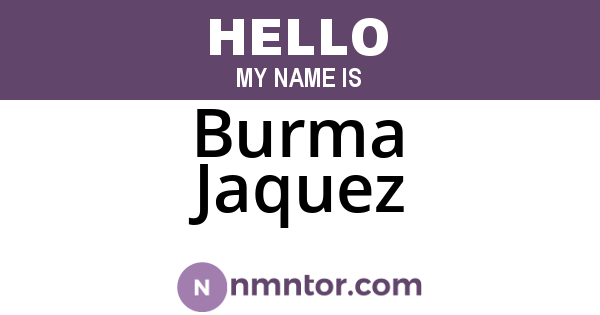 Burma Jaquez